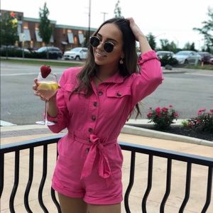 Express X Rocky Barns pink romper